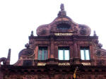 Elegant Renaissance 1592 Hotel zum Ritter St. George, built in the German Mannerist style, “Persta invita Venus” inscribed in gold letters on the gable's facade.