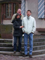 Christa & Dieter (front) with Joe at the Städtisches Museum, which highlights the region's geology, & mining dating from the 1st century A.D., also Bronze age, provincial-Roman, & medieval presentations, as well as events of the Thirty Years' War in Wiesloch.